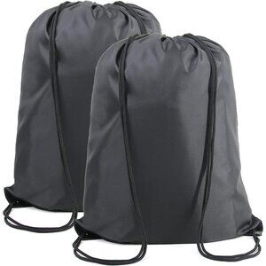 Water-Resistant X-Large Drawstring Sports Bags - 2 Pack Cinch Sacks for Adults